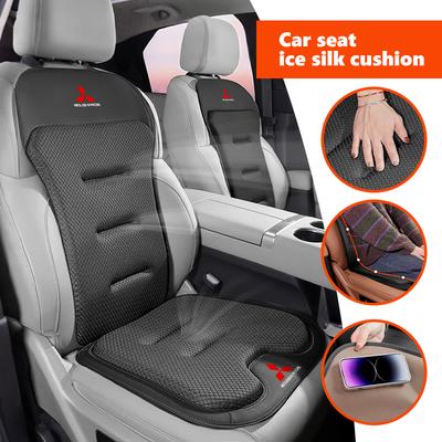 For Car Breathable Ice Silk Heighten Seat Cushion Cover Backrest Protective Pad Accessories Outlander Lancer L200 ASX
