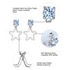 Gica Gema Schmuck S925 Sterlingsilber Himmelblauer Diamant Fünfzackiger Stern Ohrstecker Für Frauen Feiner Hochwertiger Schmuck Geschenk zum Valentinstag
