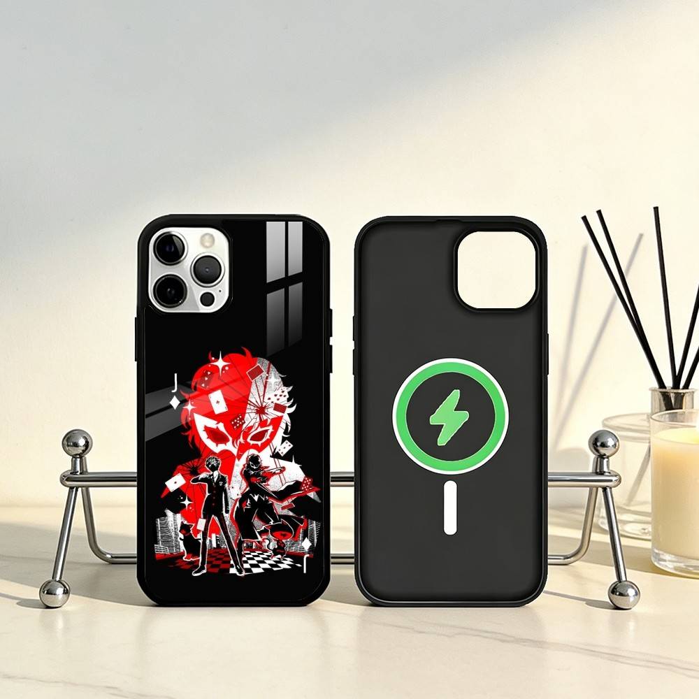Game P-Persona 5 Phone Case For iPhone17,16,15,14,13,12,11 Plus,Pro Max Magnetic For Magsafe Wireless Charging