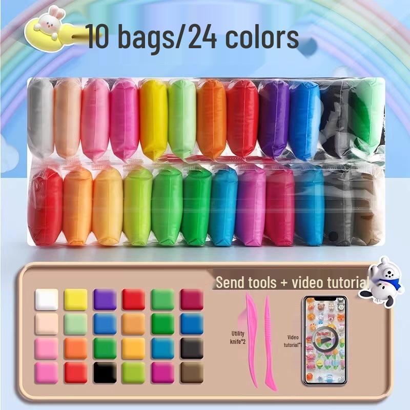 36-Color Clay Set for Kids - Multicolored Plasticine for Kindergarten and Primary School Projects