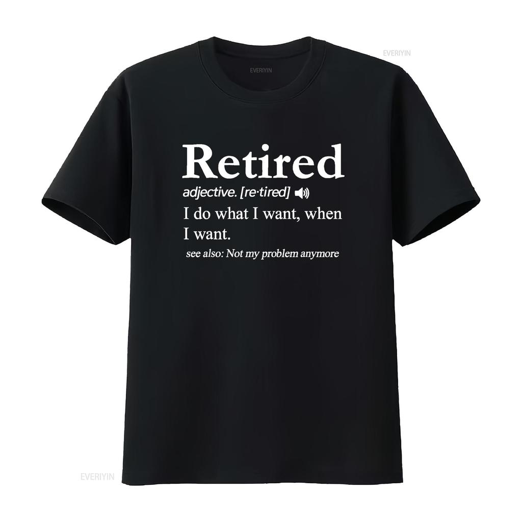 Retired Definition T Shirt Funny Retirement Gag vintage Washed Casual fashion Top For Everyday Wear streetwear Stylish Unisex