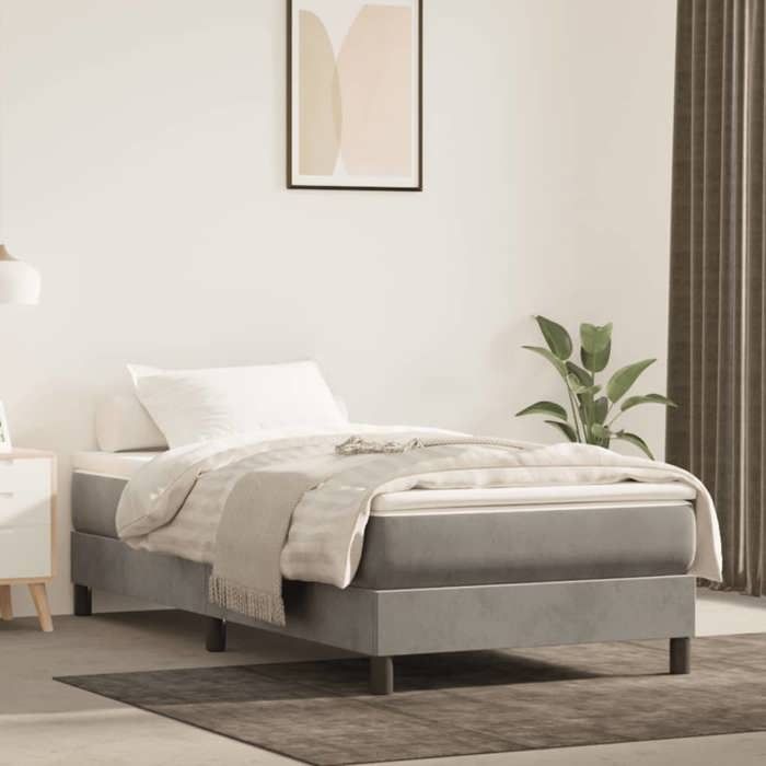 VidaXL Matelas de lit à ressorts ensachés 80x210 cm epaisseur 20 cm velours,matelas,matelas de lit,matelas à sommier tapissier,meubl
