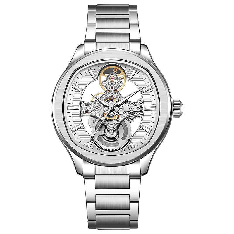 Luxury Brand Mens Tourbillon Watches Unique Design Automatic Mechanical Watch For Men Sport Mechanical Skeleton Wristwatch