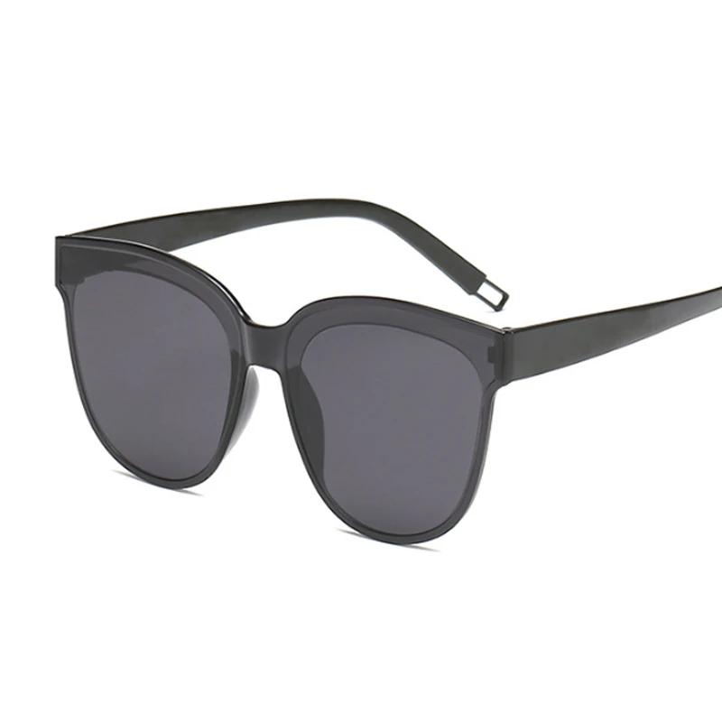 Retro Cat Eye Sunglasses Woman One-piece Rimless Designer Sunglasses Women Transparent Color Cute Sexy Vintage Pink Black Ladies