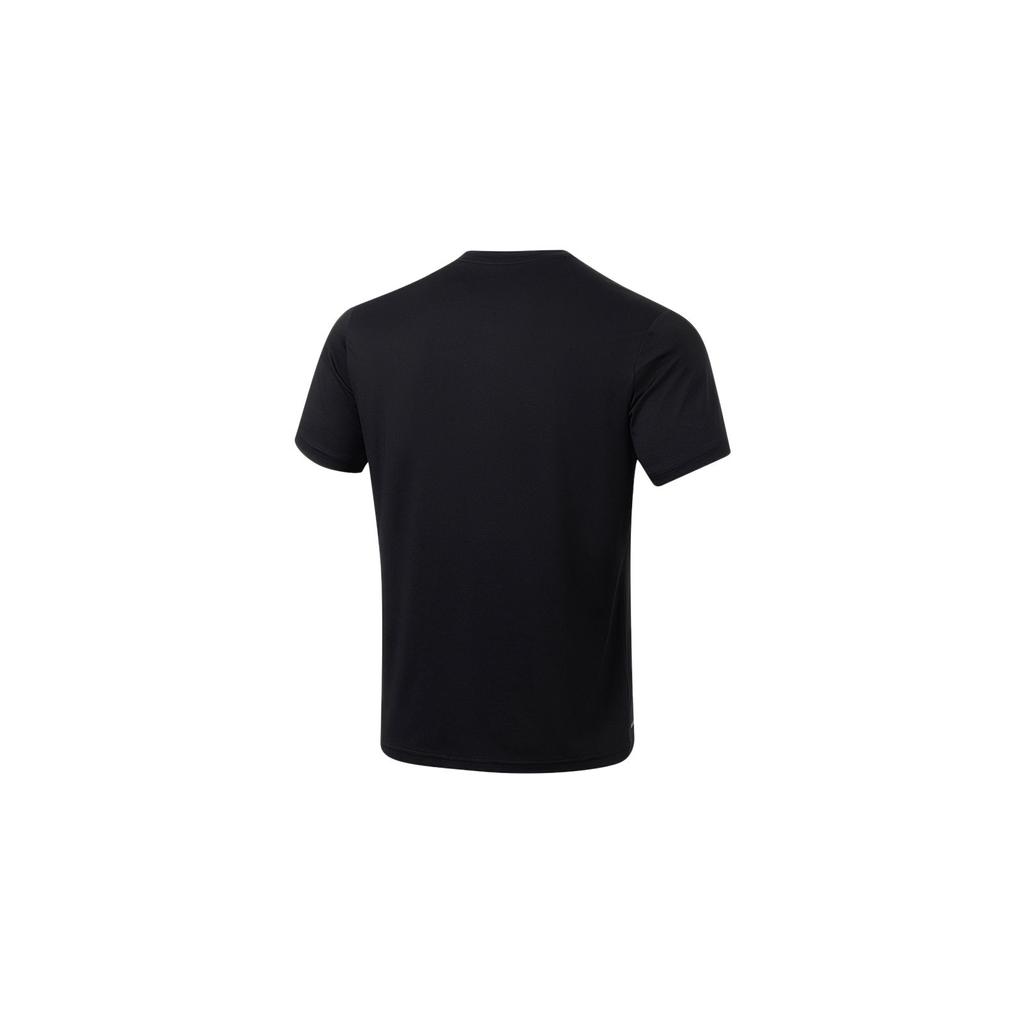 Li-Ning Fitness Series Solid Color Quick-Dry T-Shirt Men Tops Black ATST093-1