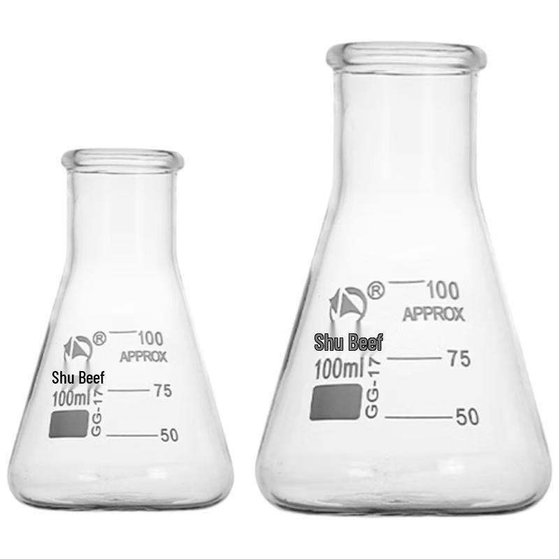 Shu Niu High Borosilicate Glass Erlenmeyer Flask with Scale