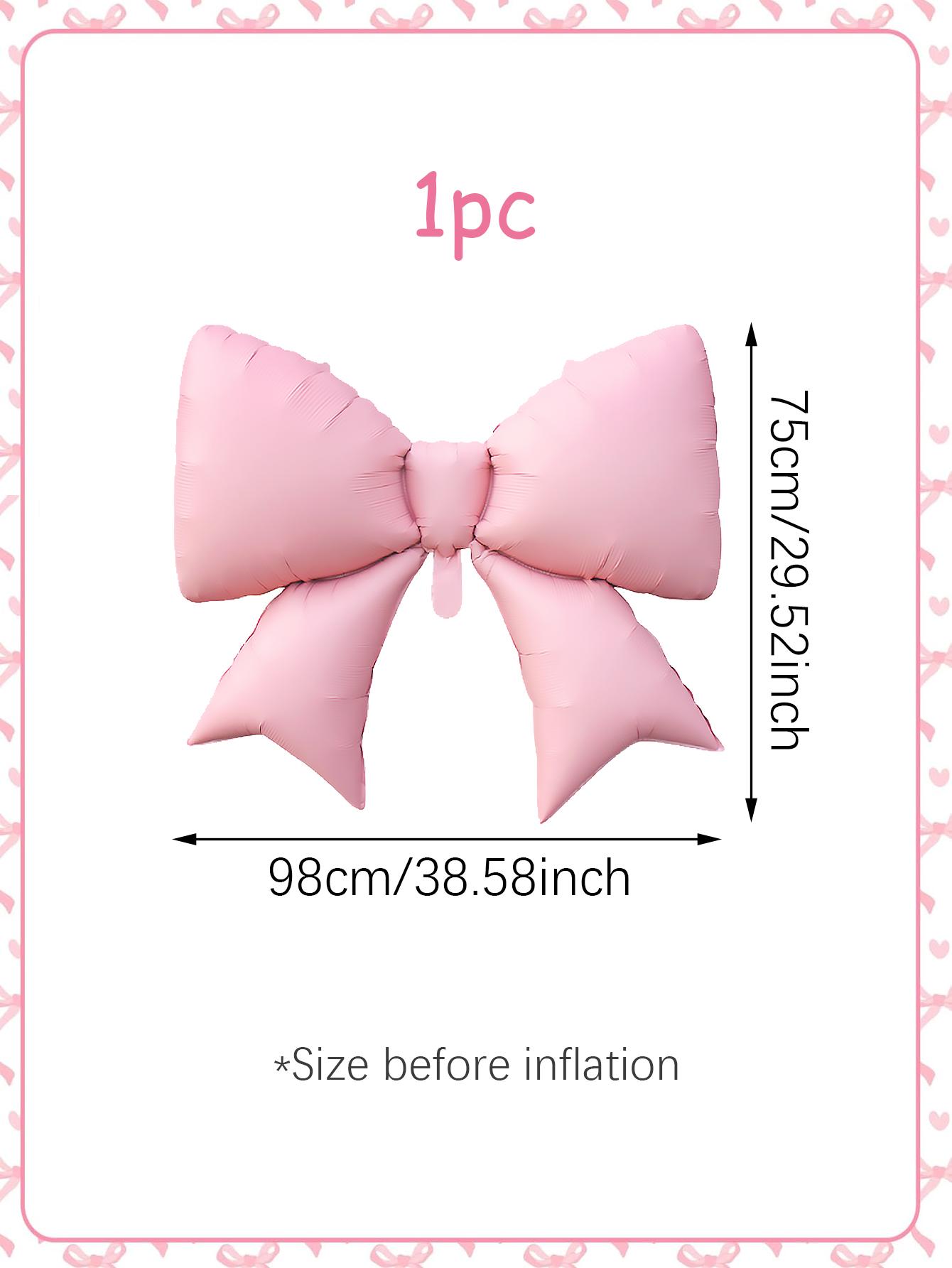 

35/37 pcs White Happy Birthday banner balloons and light pink bow balloons, pink ribbon bow, princess birthday Other