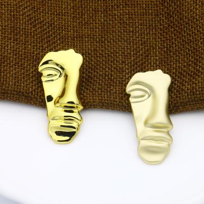 Retro Minimalist Portrait Half-Face Alloy Jewelry Headband & Shoe Buckle