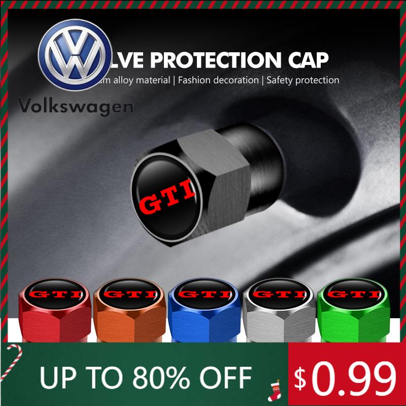 2026 Hot For VOLKSWAGEN VW 4pcs Car Wheel Tire Valve Tyre Caps Universal Auto Accessories For Volkswagen VW Golf 4 5 6 7 GTI Tig