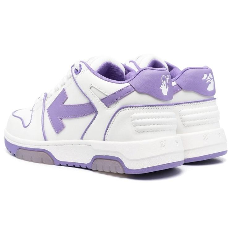 (WMNS) Off-White Out Of Office Low-Top Leather Sneaker 'Purple White' Women's OWIA259S23LEA0070137