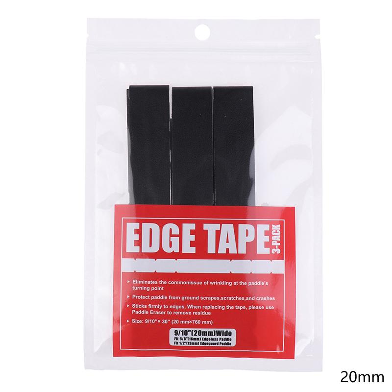

3 шт. Наклейка на кромку ракетки для пиклбола, Лента для защиты кромки головки ракетки, Снижение удара и предотвращение трения, Защитная лента для рамы 20*760mm чёрный