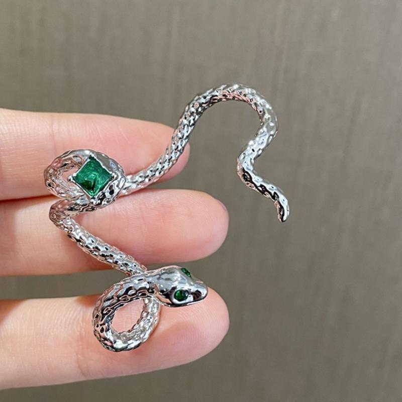 European and American Geometric Snake Bite Ear Clip Jewelry Women Animal Earrings Punk Cartilage Alloy Earrings
