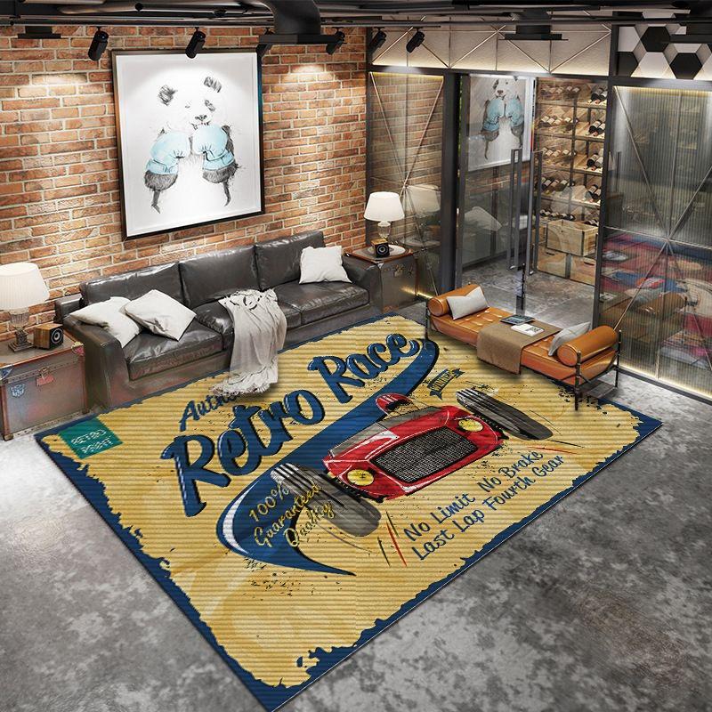 Retro Guitar Carpets for Living Room Decoration Non Slip Floor Mat Electric Drum Music Room Rug Washable Bedroom Bedside Doormat