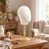 HeadShaped Display Mannequin Versatile Hat and Hairpiece with Wooden Foundation Pinin