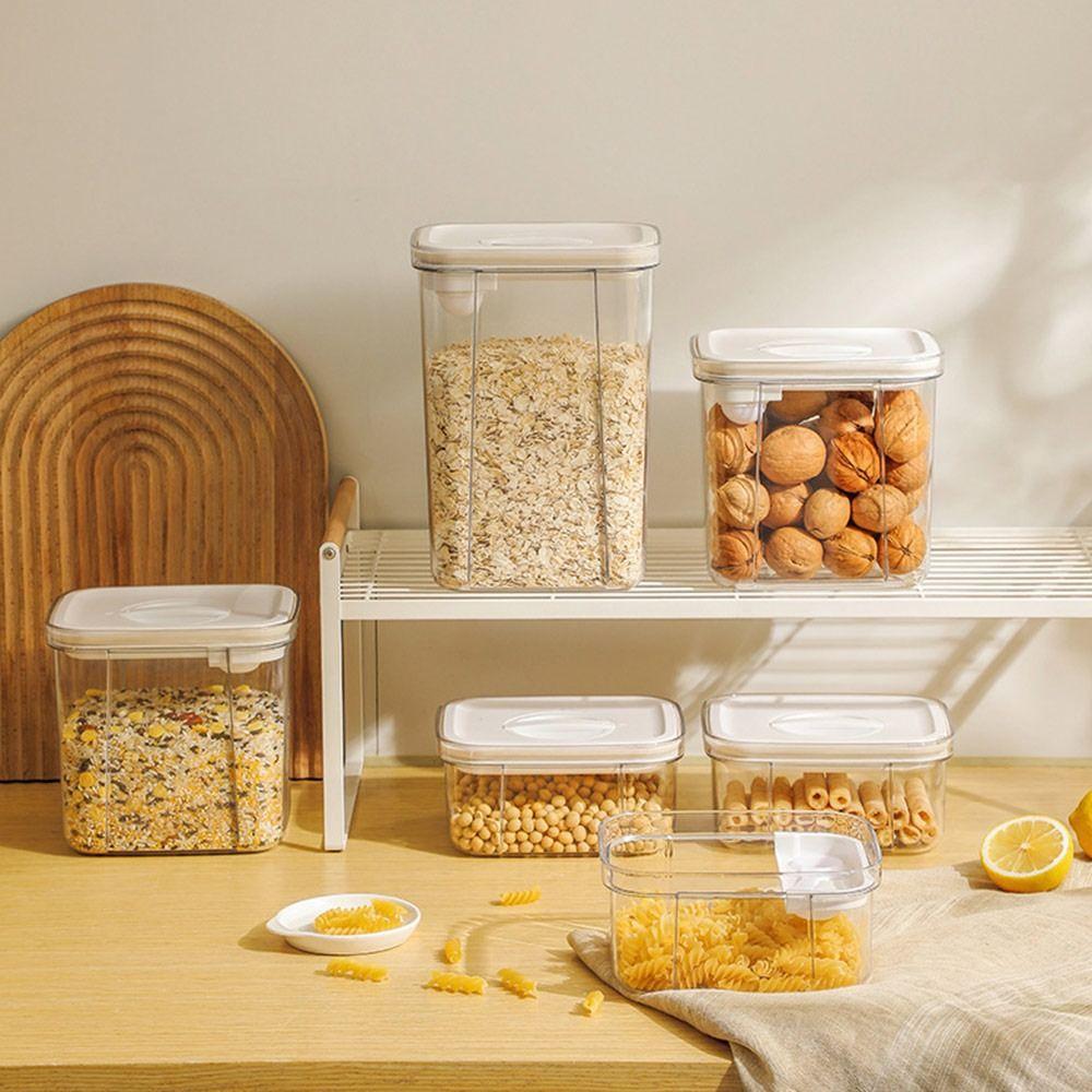 New Square Sealed Jar with Spoon Moisture-proof Pet Cat Food Storage Jars Large-capacity Milk Powder Jar