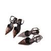 Sandales pointues à talons hauts de niche de style européen et américain pour femmes, talons fins, été, sexy, haut de gamme, imprimé léopard, sandales à talons hauts