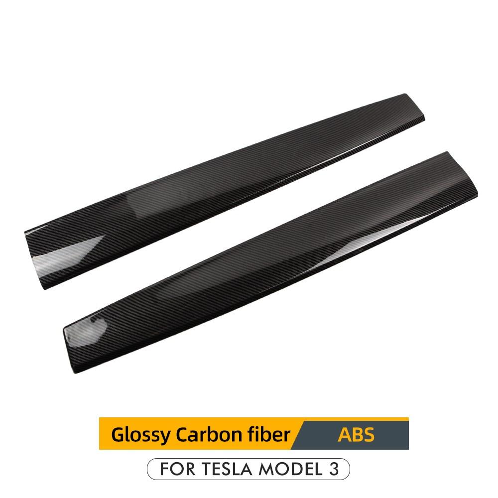 Heenvn For Tesla Model 3 2017-2023 Model Y 2021-2024 Carbon Fiber ABS Car Center Console Trim Door Side Dashboard Decor Cover