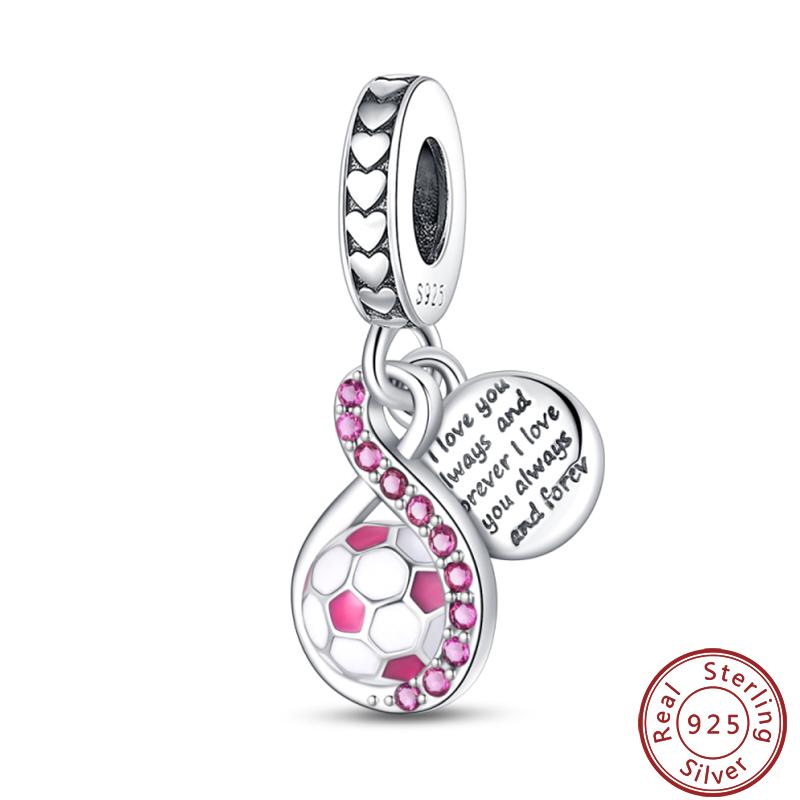 Sports Series Copper Football Badminton Boxing Yoga Ballet Charms Beads 3Mm Diy Fine Jewelry