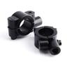 2Pcs Black Universal Motorcycle Handlebar Mirror Mount 10mm 78" Aluminum Clamp