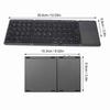 Wireless BT Keyboard Mini Folding Keyboard Portable Ultra Slim BT Keyboard with Touchpad for Windows Android iOS