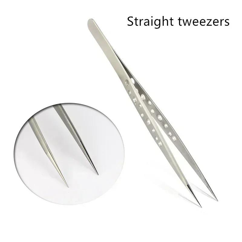 Eyelash Extension Specialized Tweezers Professional Anti-static Tweezer Stainless Steel Lashes Grafting Makeup Beauty Tools