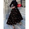 Printed Design Four Seasons Leisure Style Geometric Abstract Design Printed Half Skirt