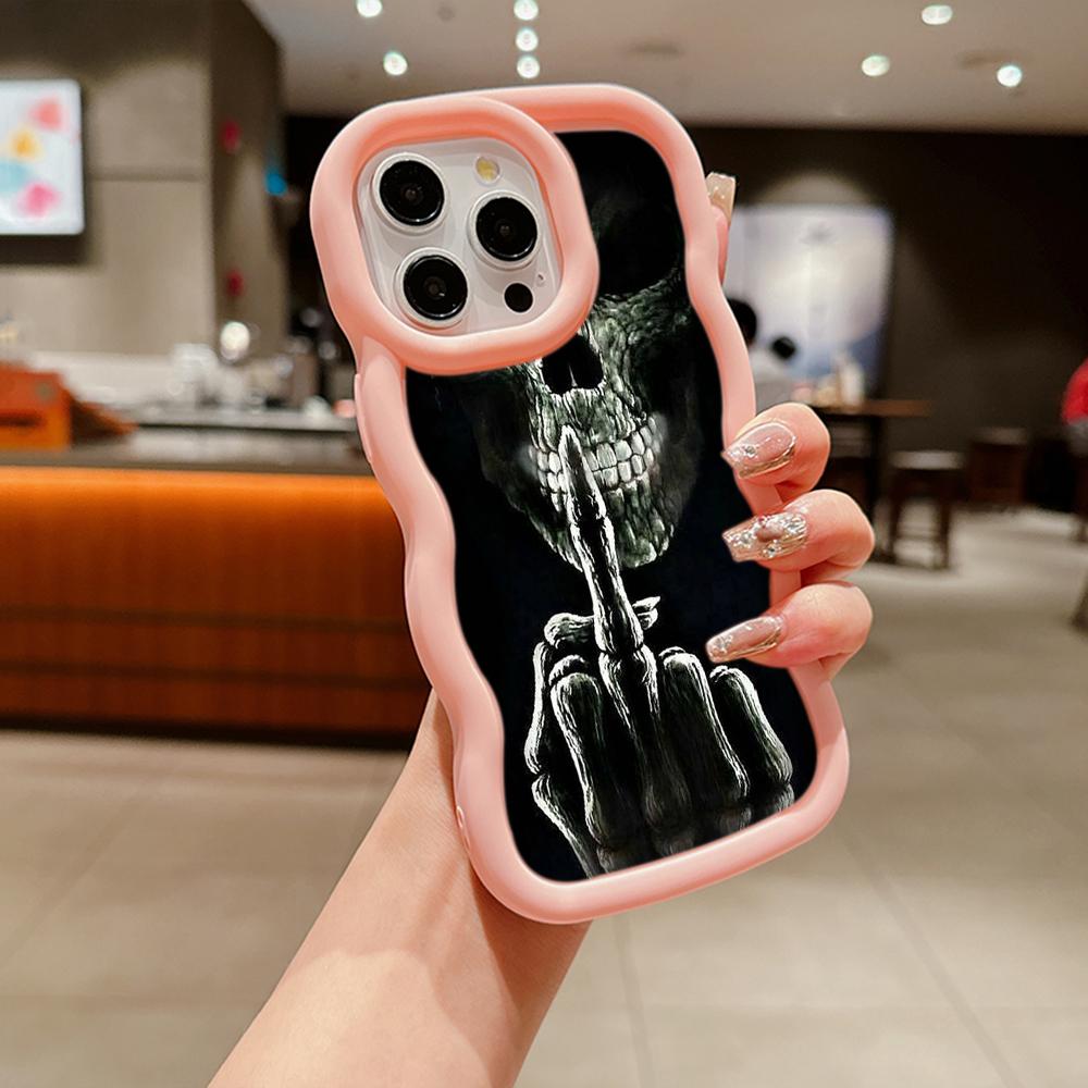 Macaron Soft TPU Phone Case for Samsung A12 A13 A14 A15 A20 A23 A24 A25 A52 A53 A54 A55 J7 S20 S23 FE S24 Ultra Cover Ae56 Art Cartoon Middle Finger