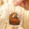 Decorative Wall Hangings Halloween Ghost Hanging Ornament, Double Side 2D Acrylic Black Cat Bat Skull Indoor Outdoor Decorations Pendant for