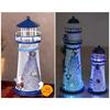 Lighthouse Metal Table Lamp Night Light Outdoor Décor Lawn and Garden Decor