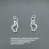 Finger Heart Diy Jewelry Charms Beads Borahae I Purple You Necklace Decorative Pendant Gesture Hanging Ornament Love Kpop Hallyu