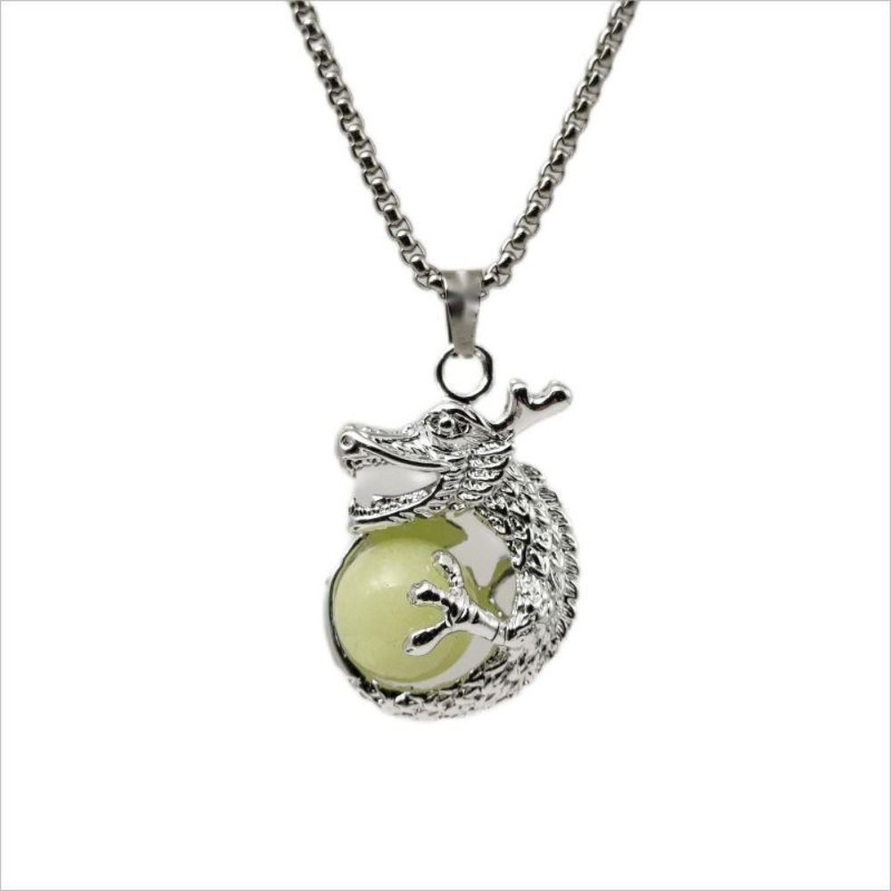 Punk Style Halloween Necklaces Dragon Hip Hop Neck Chains Cool Luminous Pendant Necklace  Women Men