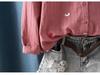 Double-Layer Gauze Floral Embroidered Long-Sleeve Autumn Shirt for Women