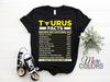 Taurus Traits Facts Horoscope Zodiac Astrological Sign Graphic T-Shirt, Born On April 20 - May 20 Gifts, Taurus Birthday Present Dad Mom,