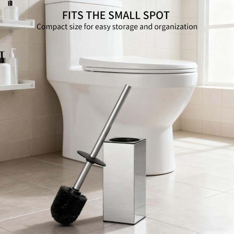 Freestanding Toilet Brush and Holder Stainless Steel Toilet Bowl Brush for Bathroom Toilet Accessories Enduring
