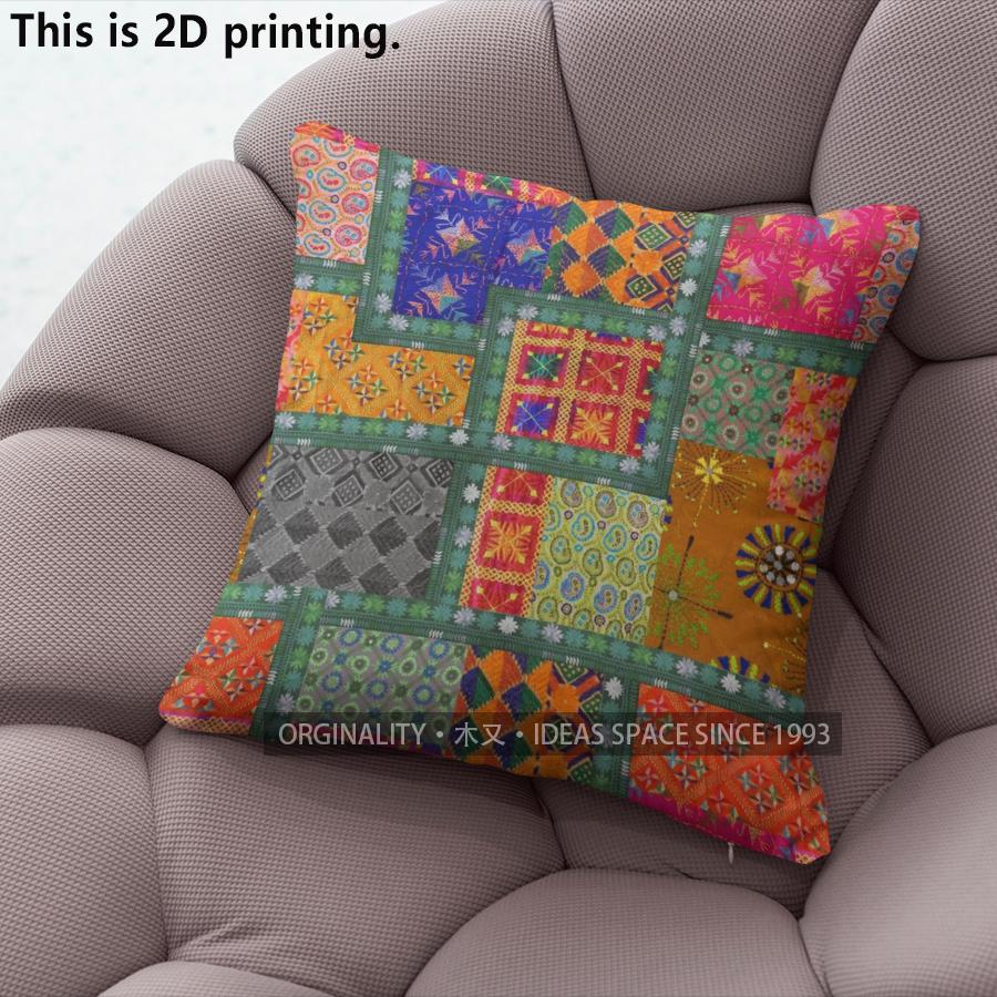Bohemian Geometric Ethnic Throw Pillow Covers Pattern Cushion Cover Suitable For Sofa Bedroom Car Pillow Cover