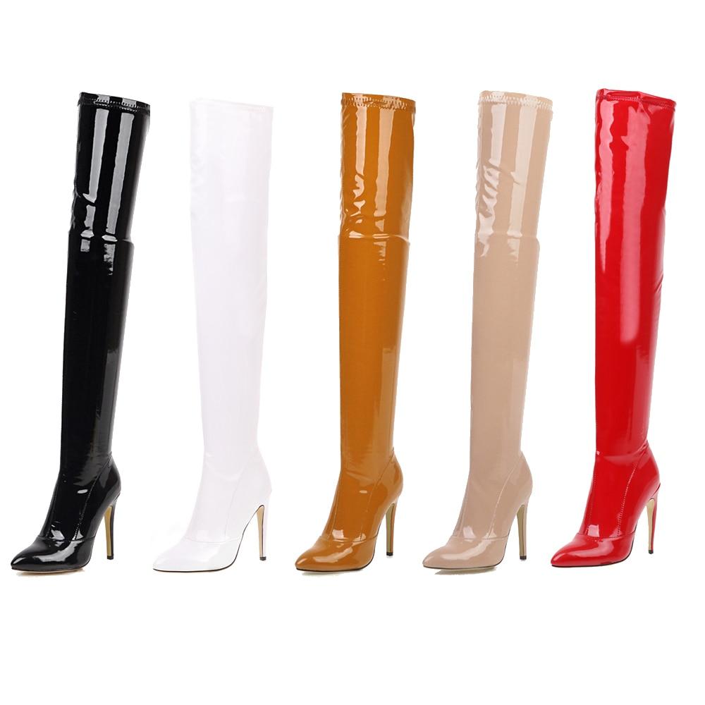 Sexy Stiletto Tacones altos sobre la rodilla Botas de mujer Estirar muslo Botas  altas Damas Primavera Otoño Botas largas Zapatos Cuissardes comprar a buen  precio — entrega gratuita, reseñas reales con fotos —