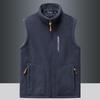 Men's Plus Velvet Outdoor Fleece Vest - Thickened Gilet for Autumn and Winter Sports, Casual Running, and Fishing