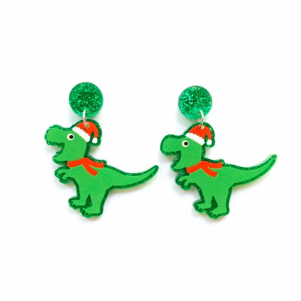 

New Year Gift Xmas Tree Animal Christmas Earrings Pendant Earrings Women Jewelry Stud Earrings E