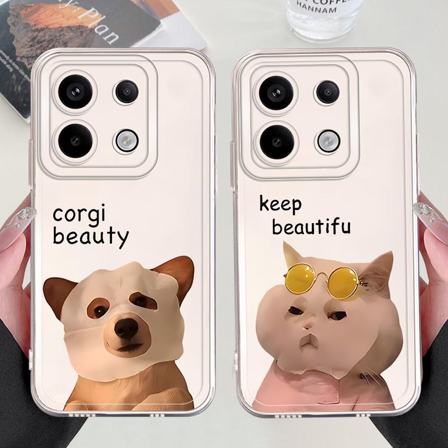 Funny Cat Dog Pattern Soft Phone Cover Case for Xiaomi Redmi Note 14 Pro Plus 11 12S 13C 11S Note 13 10S 14C 12 A4 9 10