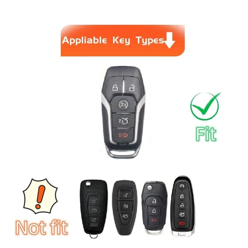 Etui na breloczek z błyszczącą smyczą brelok do Forda Fusion Mustang F150 Edge Explorer Lincoln MKZ MKC MKX inteligentny klucz zdalny