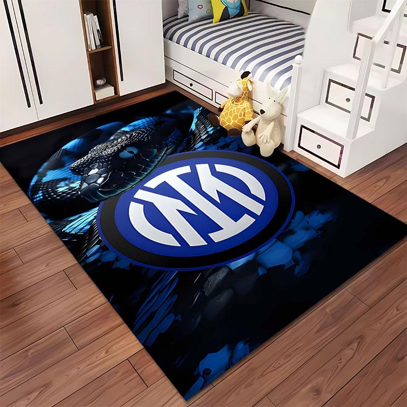 Inter Milan Snake Design Carpet suitable as a non-slip mat for the living room or bedroom sofa
