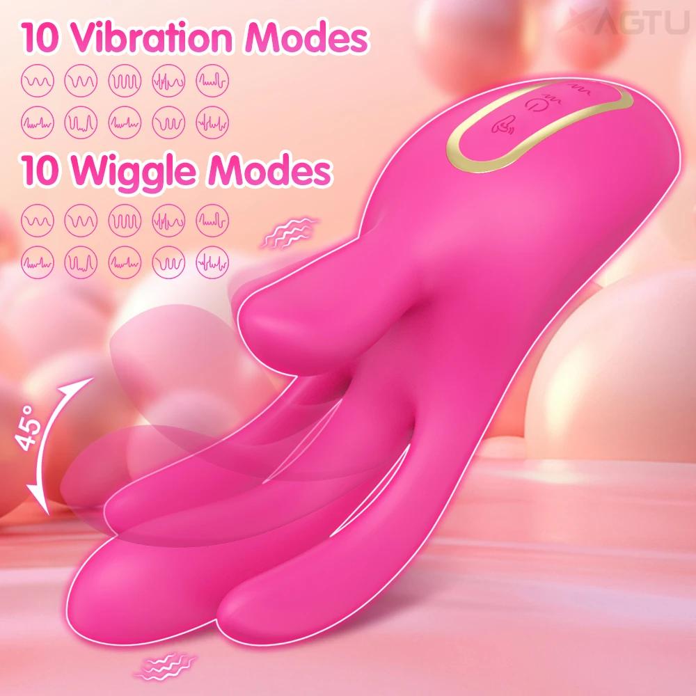 Wiggle Finger Vibrator for Women Sex Toy Insert G-Spot Vagina Vibrator Heating Vibrators Female Masturbator Clitoris Clit Stimulator Magnetic Charging