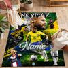 Messi Neymar Brazil Football Star Customize Your Name Carpet Suitable For Foyer Hallway Game Room Decorate Room Antislip Rug Decorate Offices