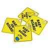 Baby On Board SAFETY Car Window Suction Cup Yellow REFLECTIVE Warning Sign 12CM