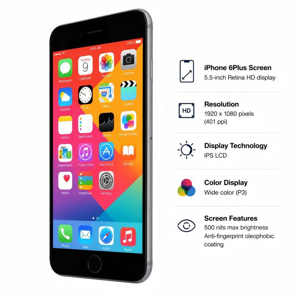 Refurbished Apple iPhone 6 Plus 128GB Black/Gold/Silver 5.5" Big Screen Smartphone Unlocked Global Version