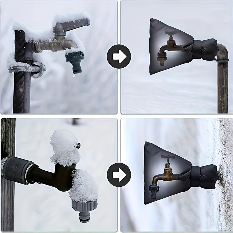 1/2pcs Outdoor Faucet Freeze Protection Cover - Insulated Foldable Design, Easy Install Kit for Standard Pipes, Durable Fabric