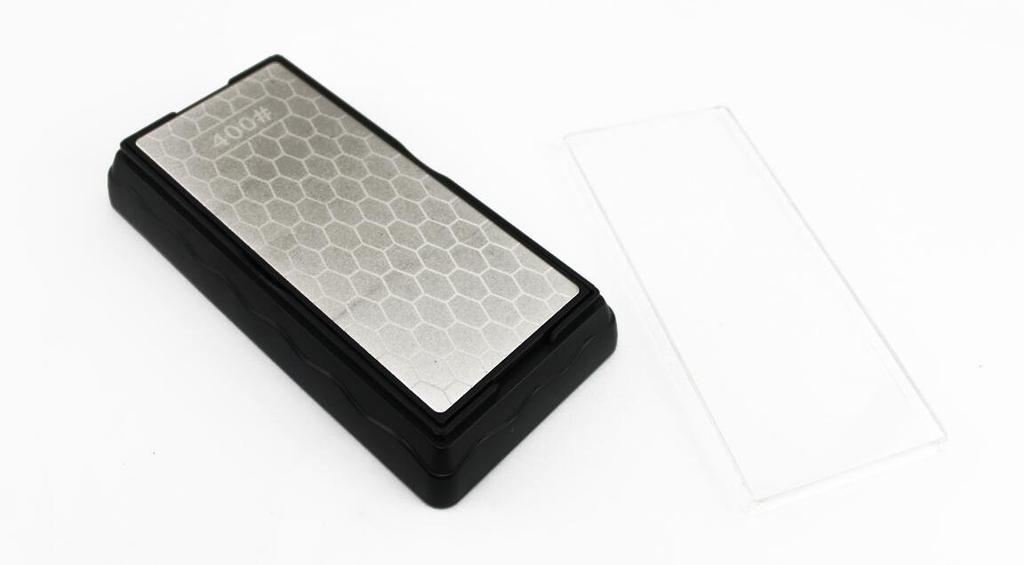 Naissant Double-Sided Diamond Whetstone, Grit Sizes #400 and #1200, Double-Sided, with Stand