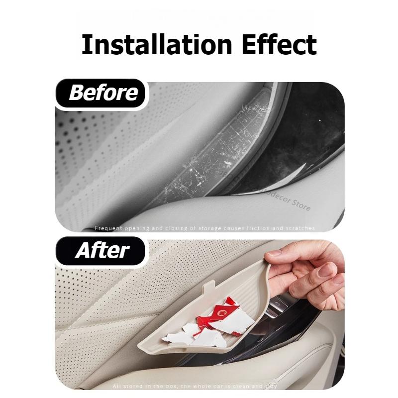For BYD DENZA D9 2025 2026 Car Door Inner Handle Bowl Storage Pad Silicone Anti-scratch Side Door Storage Groove Mat Accessories