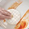 1 Set Kitchen Cleaning Sponge Double-sided Sponge with Suction Cup Holder Absorbent Scrub Sponge for Kitchen Dishwashing Bathroom Cleaning