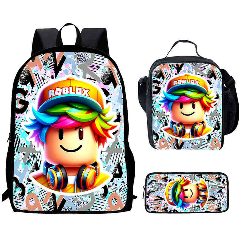 Roblox Printed Backpack, Children'S And Elementary School Bags